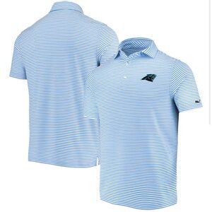 Men's Vineyard Vines Light Blue/White Carolina Panthers Winstead Striped Polo